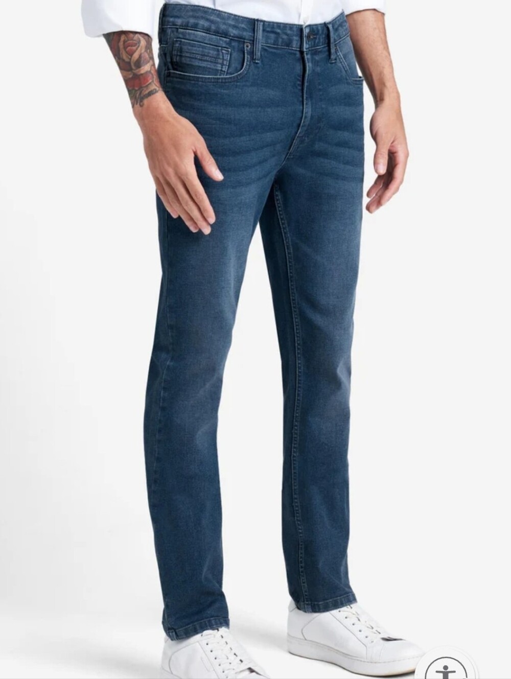 Kenneth Cole Mens Slim Fit Medium Wash Denim Jeans Size 34 X 30
